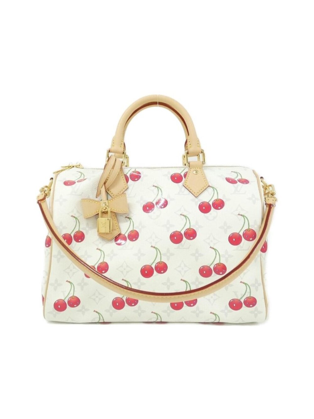 Louis Vuitton Monogram Cherry Speedy Bandouliere 30 Boston Bag